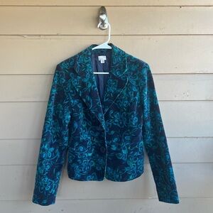 Caslon Women’s Blazer Jacket Coat M Vintage Velvet Whimsygoth Y2K Casual